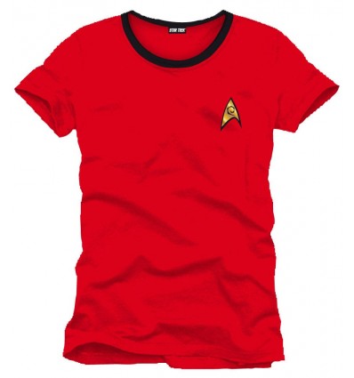Star Trek - Red Uniform T-Shirt - Movie costume - TV series cosplay ...